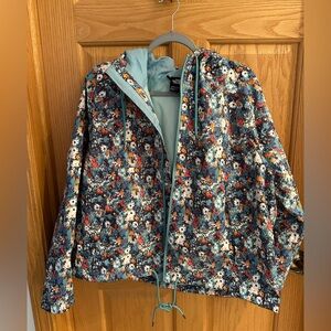 North Face Women’s Floral Hooded Rain Jacket XL